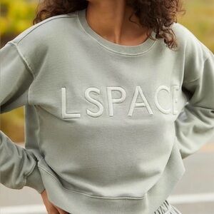 L*Space washed sage green solo logo sweatshirt